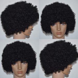Afro Curly Bob Black Synthetic Wig