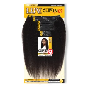 100% Human Hair 9PCS Natural Kinky Clip In HHNS-18"