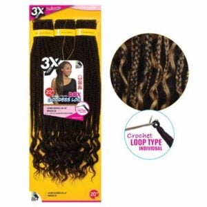 3x Pre-Stretch Butterfly Locs Goddess 20''