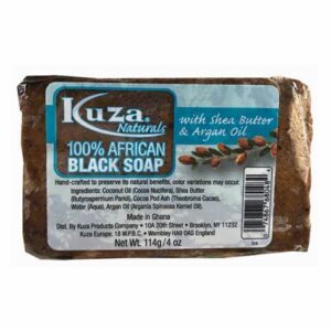 Kuza 100% African Black Soap Shea Butter & Argan Oil
