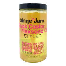 Shine N Jam Black Castor Oil and Flaxseed Styler  Gel 907g