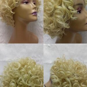 Curly thick Blonde Full Synthetic Wig Wigs